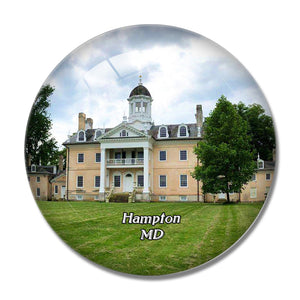 Hampton National Historic Site Maryland USA 3D Fridge Magnet Crystal Glass