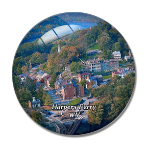 Harpers Ferry West Virginia USA 3D Fridge Magnet Crystal Glass