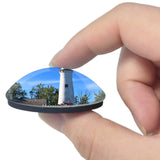 Harrisville Sturgeon Point Lighthouse Michigan USA 3D Fridge Magnet Crystal Glass