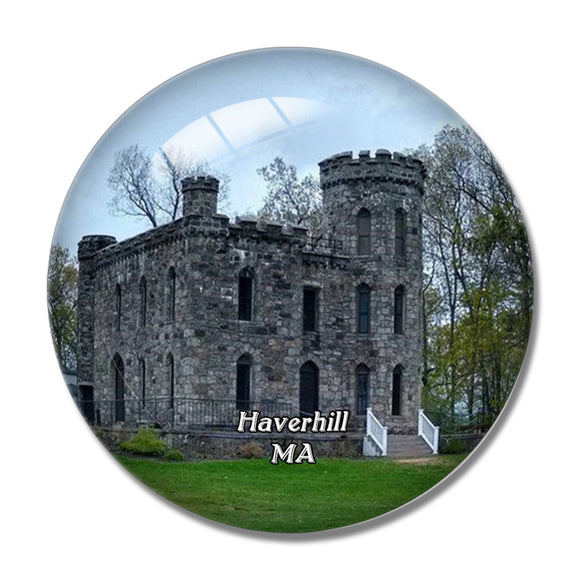 Haverhill Winnekenni Castle Massachusetts USA 3D Fridge Magnet Crystal Glass