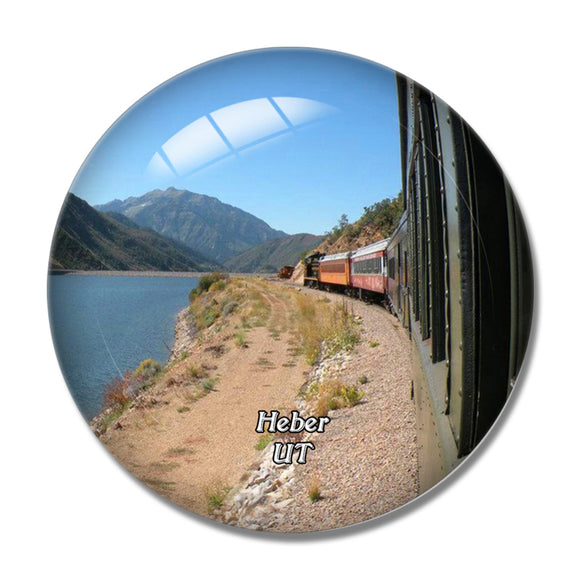 Heber Valley Utah USA 3D Fridge Magnet Crystal Glass