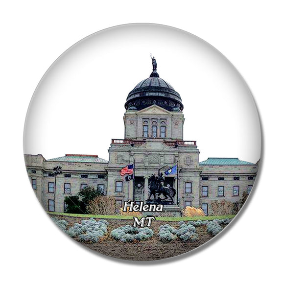 Helena Montana State Capitol USA 3D Fridge Magnet Crystal Glass