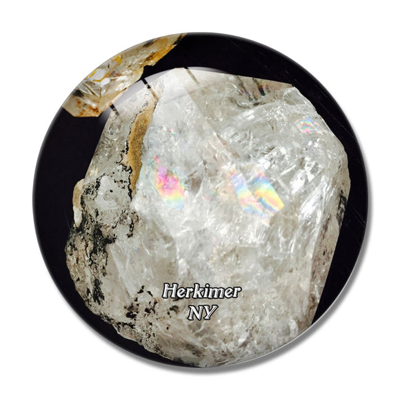 Herkimer Diamond Mines NY USA 3D Fridge Magnet Crystal Glass