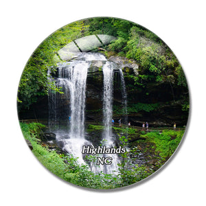 Highlands Dry Falls North Carolina USA 3D Fridge Magnet Crystal Glass