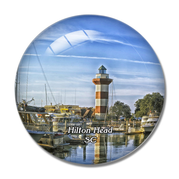 Hilton Head South Carolina USA 3D Fridge Magnet Crystal Glass