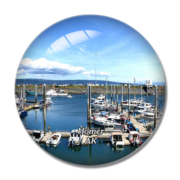 Homer Spit Alaska USA 3D Fridge Magnet Crystal Glass