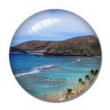 Honolulu Hanauma Bay Hawaii USA 3D Fridge Magnet Crystal Glass