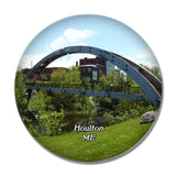 Houlton Bridge Maine USA 3D Fridge Magnet Crystal Glass