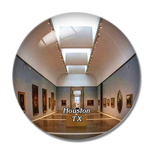 Houston Museum Texas USA 3D Fridge Magnet Crystal Glass