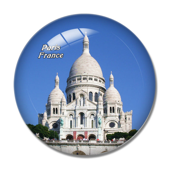 France Basilica of the Sacred Heart of Paris 3D Fridge Magnet Crystal Glass