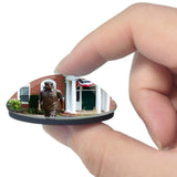 Hyannis Kennedy Hyannis Museum Massachusetts USA 3D Fridge Magnet Crystal Glass