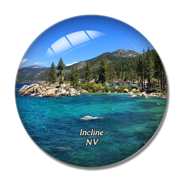 Incline Village Sand Harbor Nevada USA 3D Fridge Magnet Crystal Glass