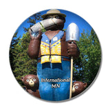International Falls Smokey Bear park Minnesota USA 3D Fridge Magnet Crystal Glass