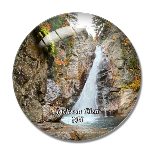 Jackson Glen Ellis Falls New Hampshire USA 3D Fridge Magnet Crystal Glass