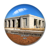 Jackson Mississippi Civil Rights Museum Mississippi USA 3D Fridge Magnet Crystal Glass