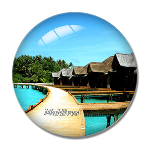 Maldives 3D Fridge Magnet Crystal Glass