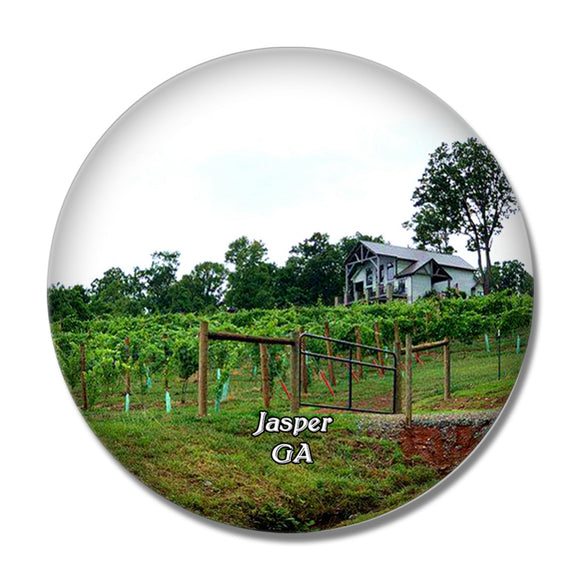 Jasper Fainting Goat Vineyards and Winery Georgia USA 3D Fridge Magnet Crystal Glass