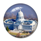 Jefferson  Missouri State Capitol Missouri USA 3D Fridge Magnet Crystal Glass