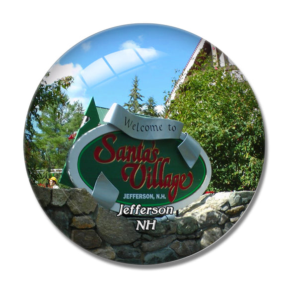 Jefferson Santa's Village New Hampshire USA 3D Fridge Magnet Crystal Glass