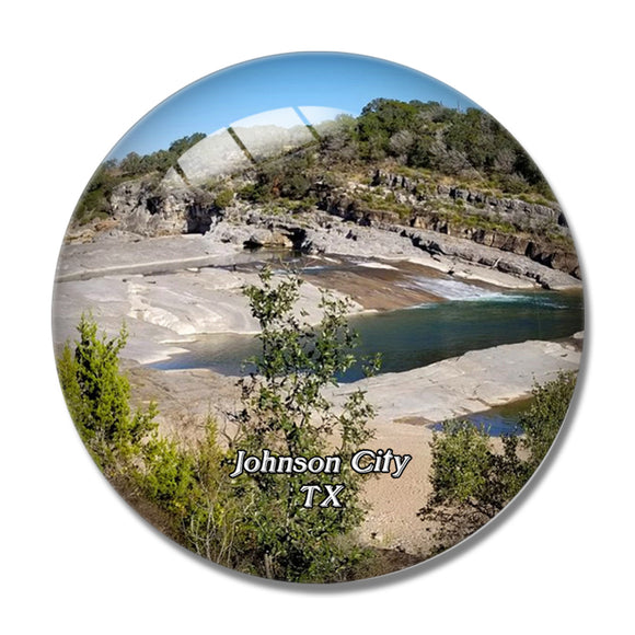 Johnson  Pedernales Falls Texas USA 3D Fridge Magnet Crystal Glass