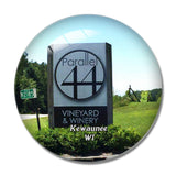 Kewaunee Vineyard Wisconsin USA 3D Fridge Magnet Crystal Glass
