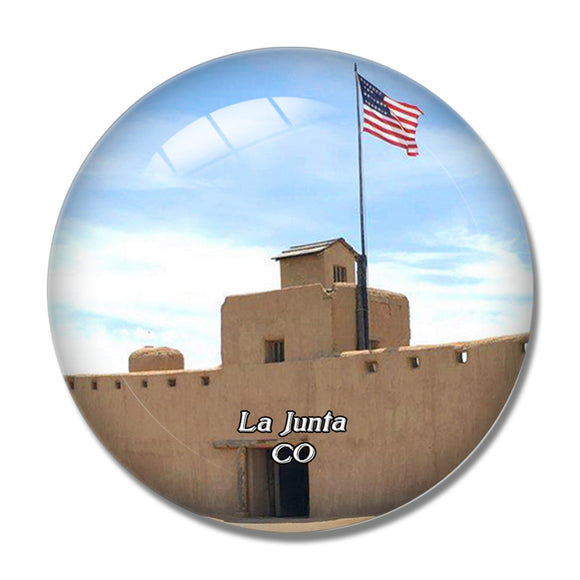 La Junta Bent's Old Fort Colorado USA 3D Fridge Magnet Crystal Glass