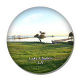 Lake Charles Louisiana USA 3D Fridge Magnet Crystal Glass
