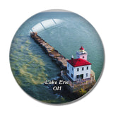 Lake Erie Lighthouse Ohio USA 3D Fridge Magnet Crystal Glass