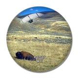 Lamar Valley Wyoming USA 3D Fridge Magnet Crystal Glass