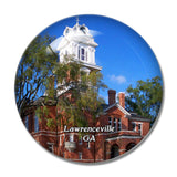 Lawrenceville Gwinnett Historic Courthouse Georgia USA 3D Fridge Magnet Crystal Glass