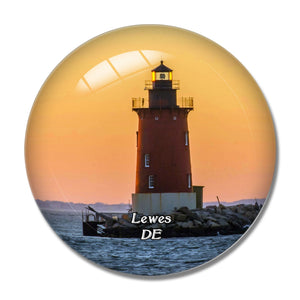 Lewes Cape Henlopen Delaware USA 3D Fridge Magnet Crystal Glass