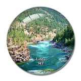 Libby Kootenai Falls Montana USA 3D Fridge Magnet Crystal Glass