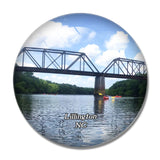 Lillington North Carolina USA 3D Fridge Magnet Crystal Glass