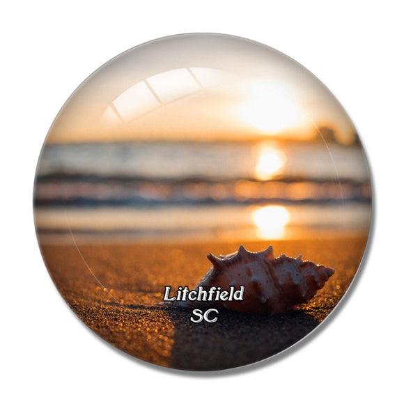 Litchfield Beach South Carolina USA 3D Fridge Magnet Crystal Glass