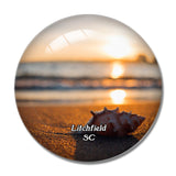 Litchfield Beach South Carolina USA 3D Fridge Magnet Crystal Glass