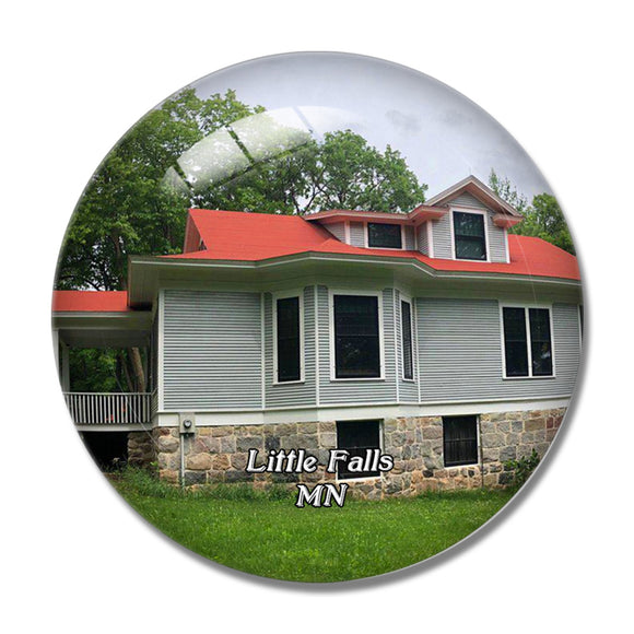 Little Falls Charles Lindbergh House Minnesota USA 3D Fridge Magnet Crystal Glass