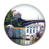 Lockport NY USA 3D Fridge Magnet Crystal Glass