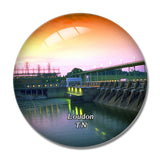 Loudon Dam Tennessee USA 3D Fridge Magnet Crystal Glass