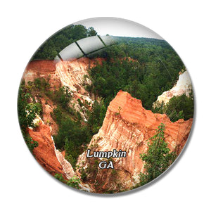 Lumpkin Providence Canyon Georgia USA 3D Fridge Magnet Crystal Glass