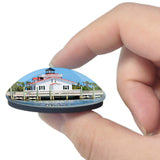 Manteo Roanoke Marshes Lighthouse North Carolina USA 3D Fridge Magnet Crystal Glass
