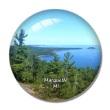 Marquette Sugarloaf Mountain Michigan USA 3D Fridge Magnet Crystal Glass