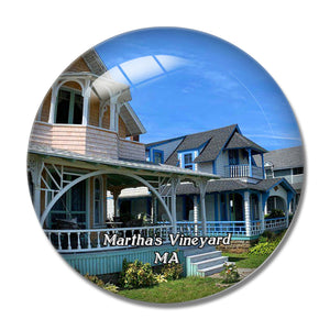 Martha's Vineyard House Massachusetts USA 3D Fridge Magnet Crystal Glass