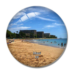 Maui Ka'anapali Beach Hawaii USA 3D Fridge Magnet Crystal Glass