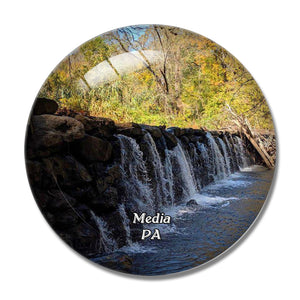 Media Ridley Creek Park Pennsylvania USA 3D Fridge Magnet Crystal Glass