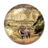 Medora Theodore Roosevelt National Park North Dakota USA 3D Fridge Magnet Crystal Glass