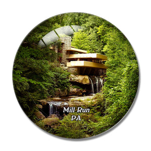 Mill Run Fallingwater Pennsylvania USA 3D Fridge Magnet Crystal Glass