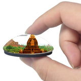 Bagan Temples Myanmar 3D Fridge Magnet Crystal Glass