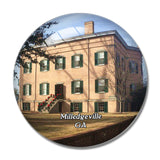 Milledgeville Old Mansion Georgia USA 3D Fridge Magnet Crystal Glass