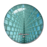 Milwaukee Art Museum Wisconsin USA 3D Fridge Magnet Crystal Glass