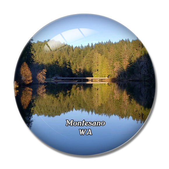 Montesano Lake Washington USA 3D Fridge Magnet Crystal Glass